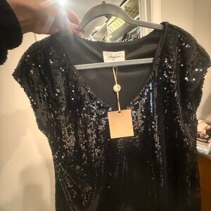 Black Sequin Top